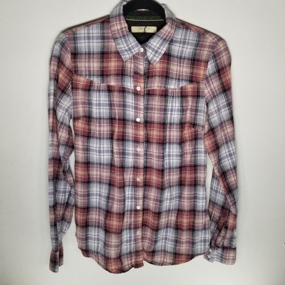 ISABELLE SINCLAIR Plaid Longsleeve Shirt (W2-59) - Picture 1 of 4